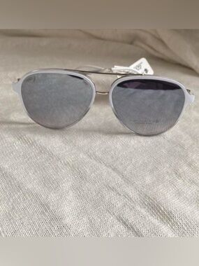 Rocawear Silver and White Frame Sunglasses - Mirror Lenses